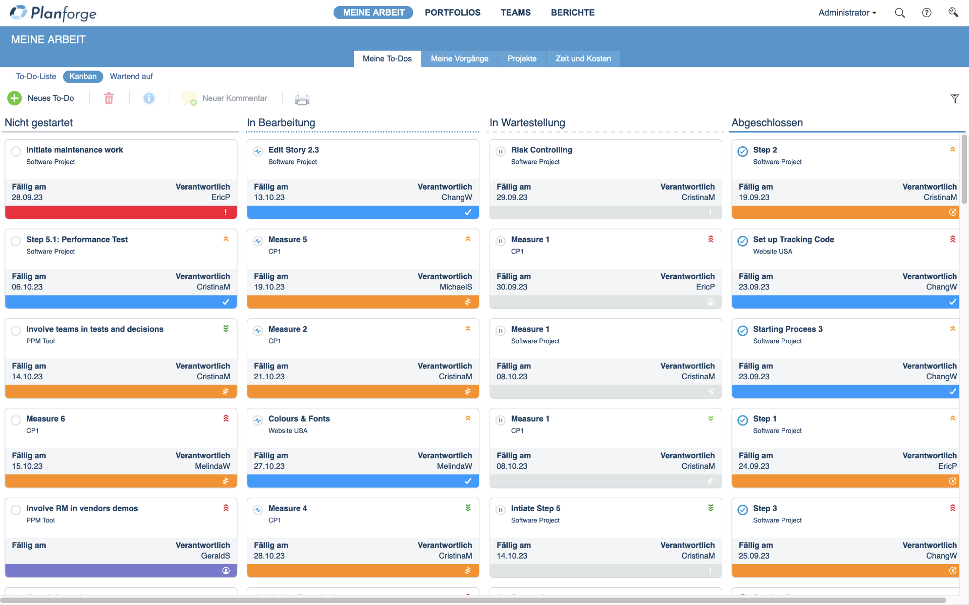 Aufgabe Resourcemanagement My Work To-Do Kanban Software by Planforge