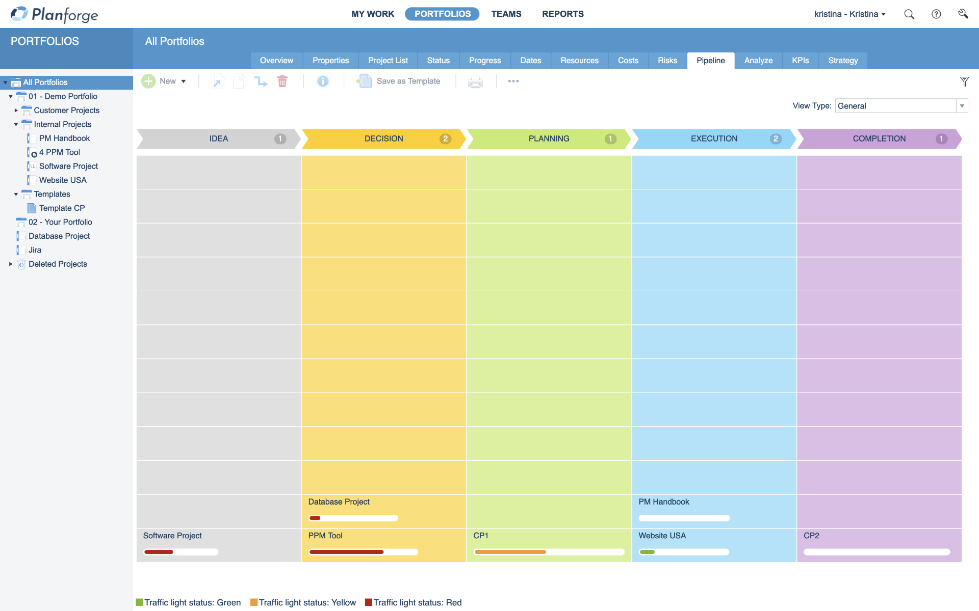 Portfolio Management Pipeline Planning Software by Planforge