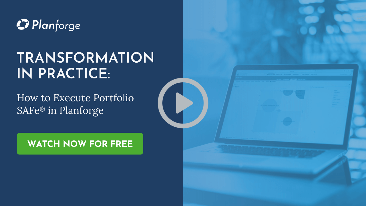 Webinar Executing Portfolio SAFe in Planforge